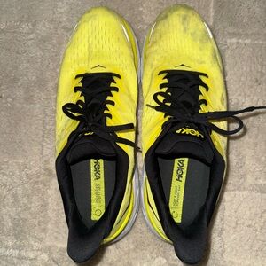 Hoka Yellow and Black Athletic Shoes for Running